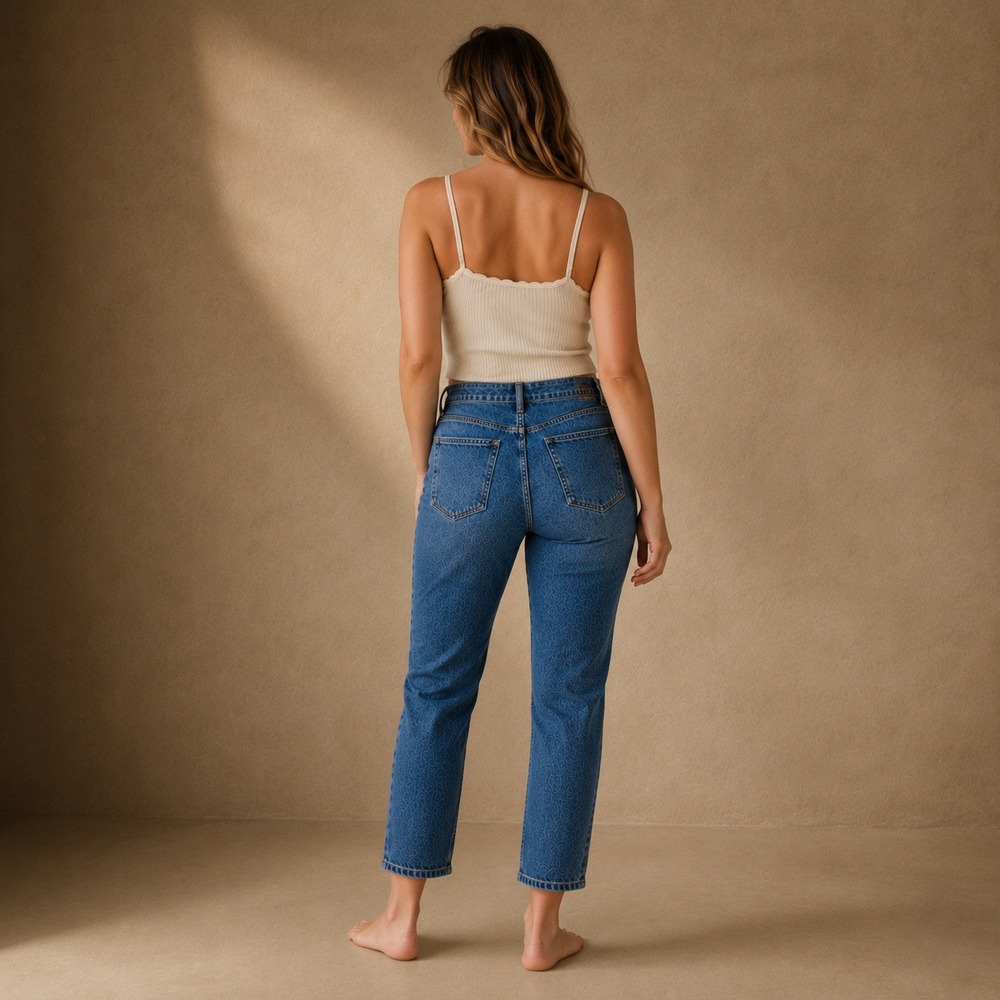 Old Navy High Rise Patchwork Straight Jeans Sz 22W NWOT - Picture 2 of 12